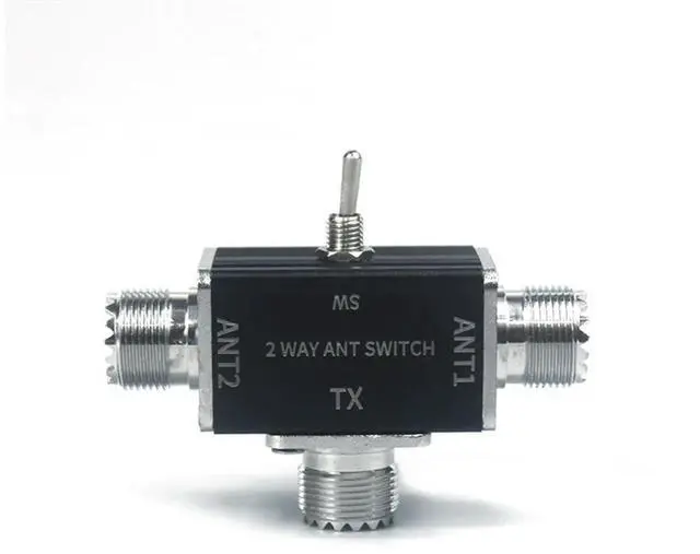 Alt view image 3 of 4 - Ageryu 2-Way Manual Coaxial Antenna Switch Rotary Switch Withoff/Ground Protection 1 Input & 2 Outputs Coaxial Switch SO-239 Connector-