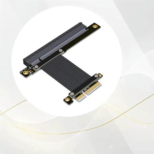 Alt view image 3 of 4 - PCI-E 4.0 X4 To X16 Extension Cable Riser Cable Pcie X4 64G/Bps Adapter Cable For RTX3090 Rx6800xt Graphics 20CM