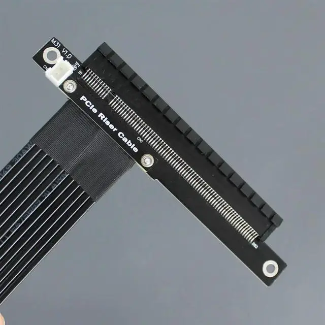 Main image of PCI-E 4.0 X4 To X16 Extension Cable Riser Cable Pcie X4 64G/Bps Adapter Cable For RTX3090 Rx6800xt Graphics 20CM