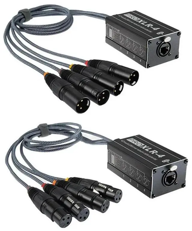 Alt view image 4 of 4 - Ageryu RJ45 To XLR Female Audio Cable Network DMX Splitter Snake Cable Network Studio Recording