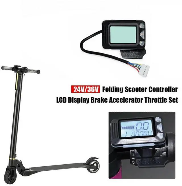 Alt view image 4 of 4 - Ageryu Folding Scooter Controller Switch Button LCD Display Brake Accelerator Throttle Kit For Electric Scooter-N33R