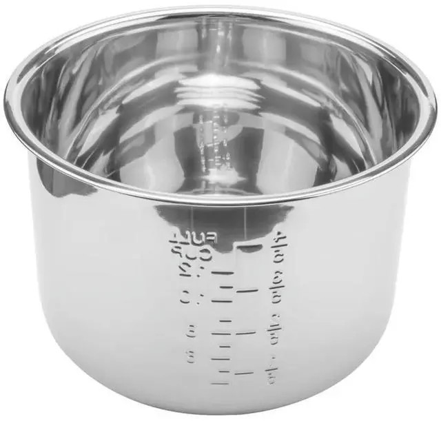 Alt view image 2 of 4 - Ageryu 6L Pressure Cooker Inner Pot Rice Pressure Cooker Liner Stainless Steel Inner Pot Minute Pressure Cooker Liner-N33R