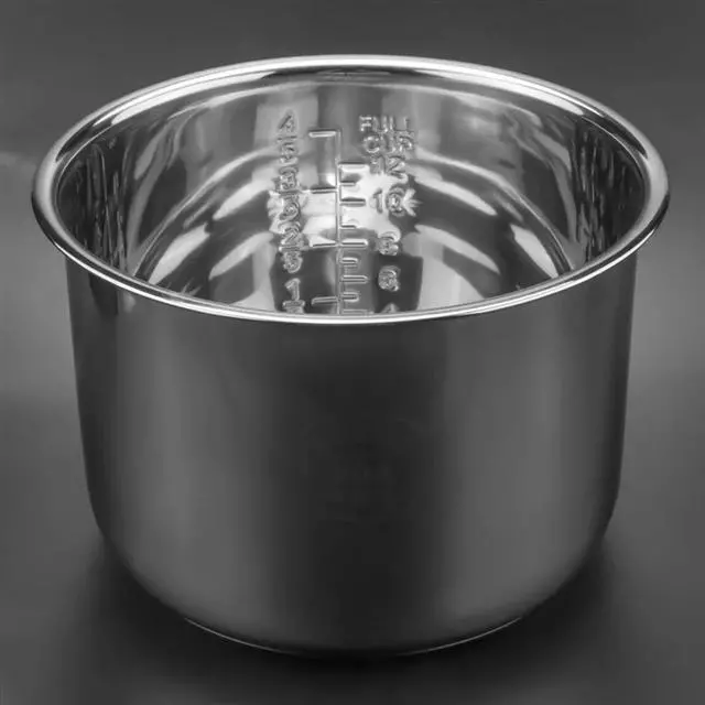 Alt view image 3 of 4 - Ageryu 6L Pressure Cooker Inner Pot Rice Pressure Cooker Liner Stainless Steel Inner Pot Minute Pressure Cooker Liner-N33R