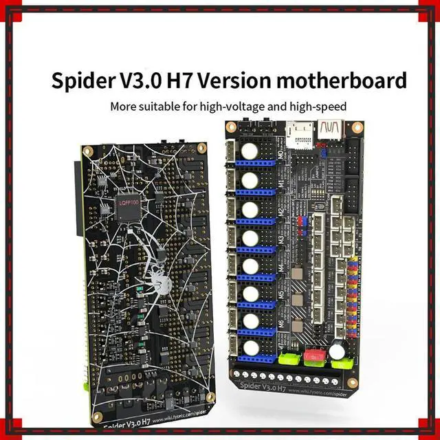 Main image of Ageryu Spider V3.0 H7 32 Bit Motherboard Drive 24V/48V Power Supply Board 8 Axis TMC5160T TMC2209 High Speed For Voron