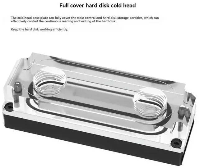 Alt view image 3 of 4 - Ageryu Water Cooling Block For 2280/22110 PCI-E SSD, SATA M.2, Nvme Heatsink Enhanced Double-Sided Heat Dissipation A