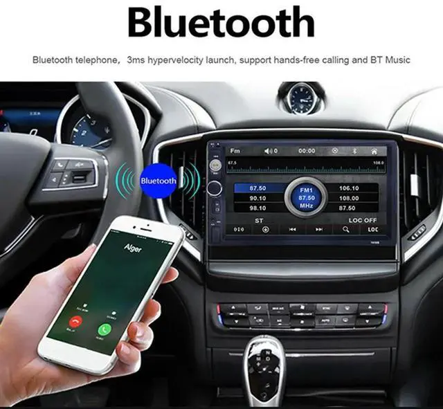Alt view image 4 of 4 - 7Inch 2DIN MP5 Player Car Radio Multimedia Universal With Bluetooth USB TF FM Wired Android Auto Carplay Auto Radio-N33R