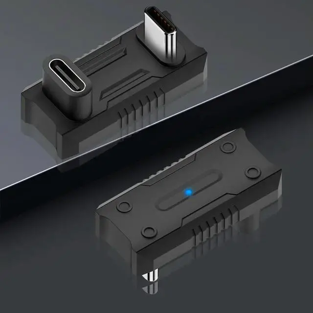 Alt view image 2 of 3 - USB-C To USB-C Aapter PD140W USB-C Male To USB-C Female Adapter 20Gbps 180 Degree U-shaped for Rog Ally/NS Switch Console