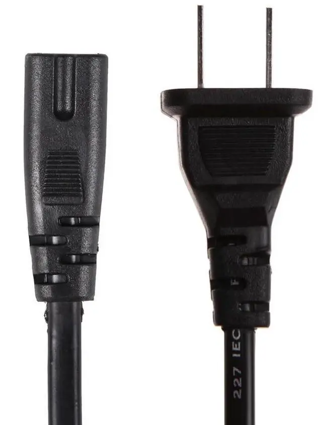 Alt view image 2 of 3 - 2-Prong AC Power Adapter Cord Lead Cable Wire Replacement AC Power Cord Cable Supply Cable for PSV/PSP/PS2/PS3/PS4