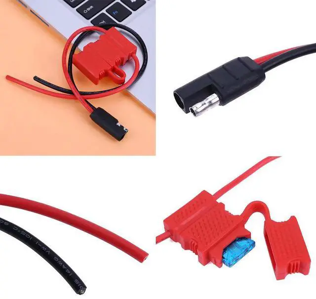 Alt view image 3 of 3 - 3cm Power Cable Car Mobile Radio Cable Power Supply Cable Cord Power Cable with Fuse for GM300/M120/SM50/SM120