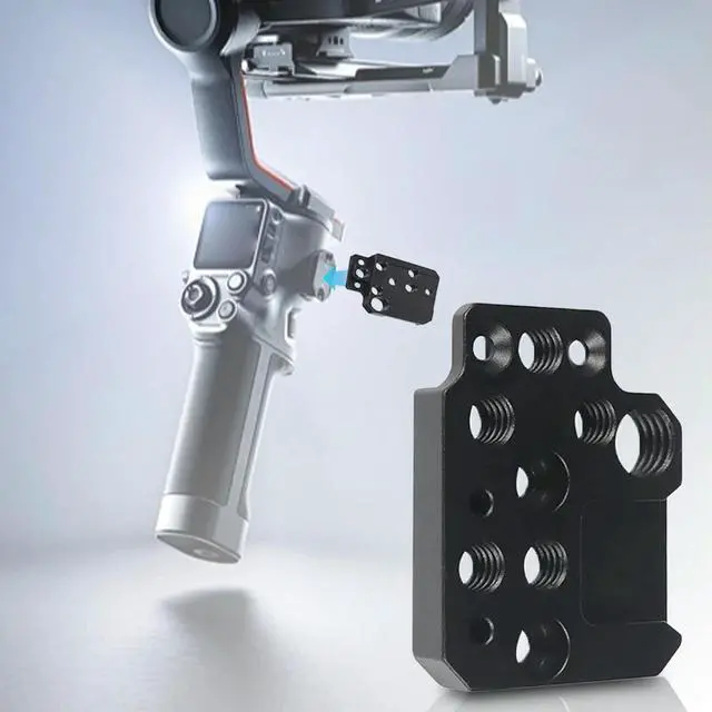 Alt view image 3 of 6 - Aluminum Alloy Adapter Board Stabilizer Extension Plate Camera Gimbal Bracket for Ronin RS3/RS2/RSC2/SC/S Gimbal Mount Plate