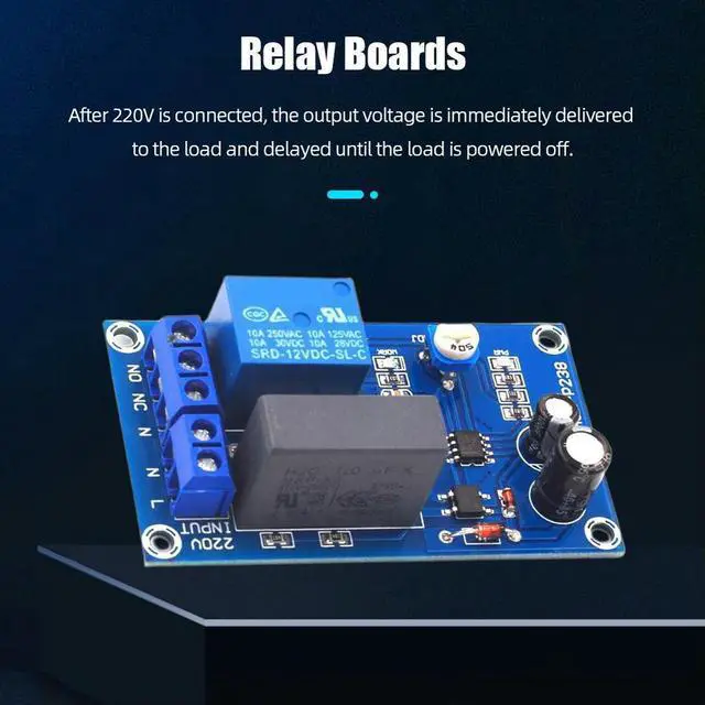 Alt view image 2 of 3 - Circuit Board Adjustable 220V Switch Relay Module Input Output Dropping Resistor Accessories for Corridor Staircase Light