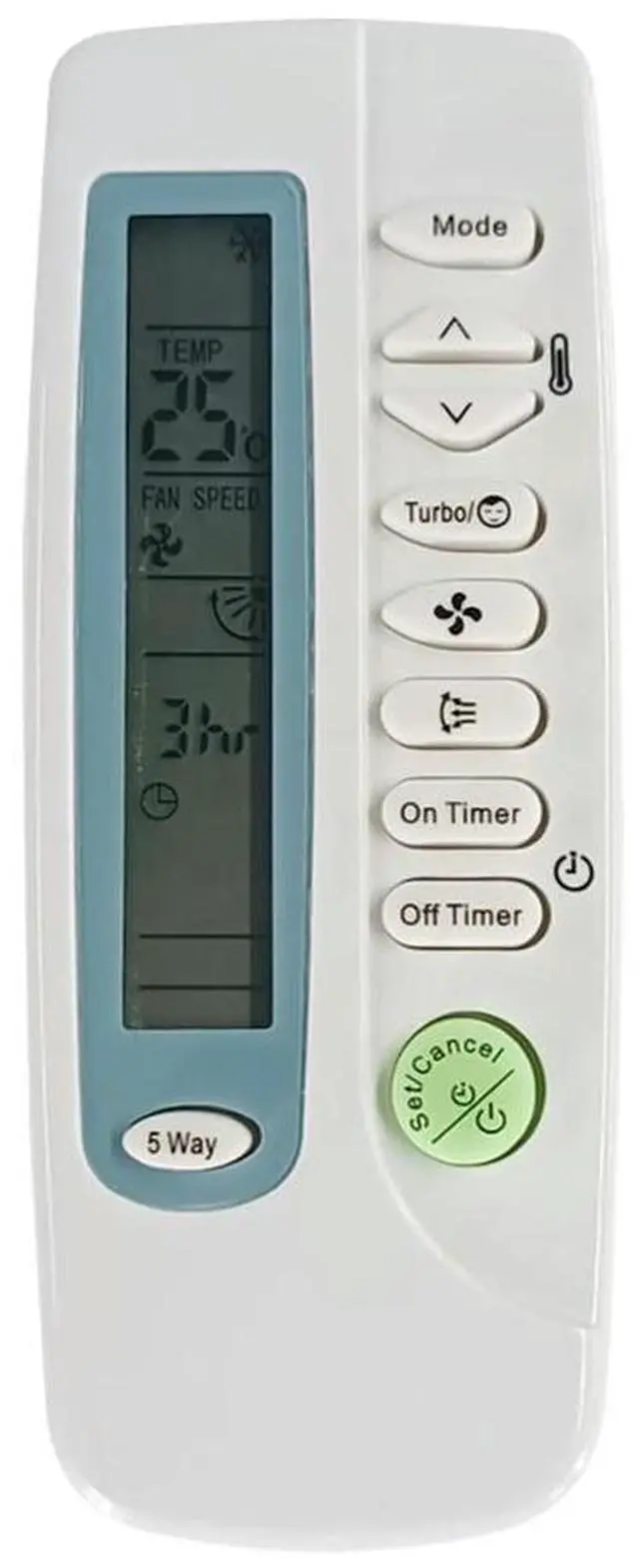 Main image of Universal Remote Control Powered Air Conditioner Remote Controller Replacement Parts for ARC-410 ARH-401