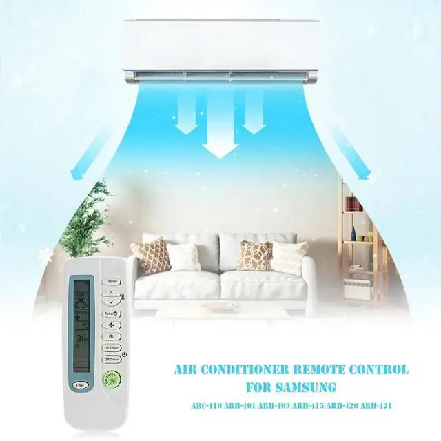 Alt view image 3 of 3 - Universal Remote Control Powered Air Conditioner Remote Controller Replacement Parts for ARC-410 ARH-401