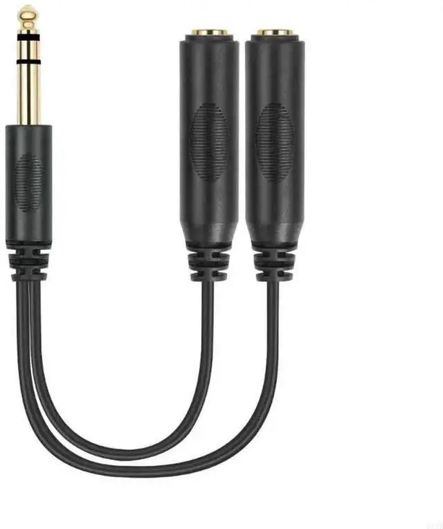Alt view image 2 of 4 - Double Shielded 1/4inch TRS Stereo Splitter Y Cable 1/4 TRS Splitter Cable for Clear Stereo Transmission