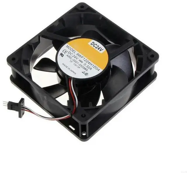Alt view image 2 of 4 - Three-Wire Inverter Cooling Fan 12cm 12038 SanAce120WF A90L-0001-0509 9WF1224H1D03 24V 0.38A Dual-Ball Bearing