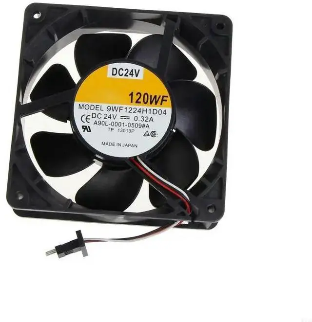 Alt view image 4 of 4 - Three-Wire Inverter Cooling Fan 12cm 12038 SanAce120WF A90L-0001-0509 9WF1224H1D03 24V 0.38A Dual-Ball Bearing