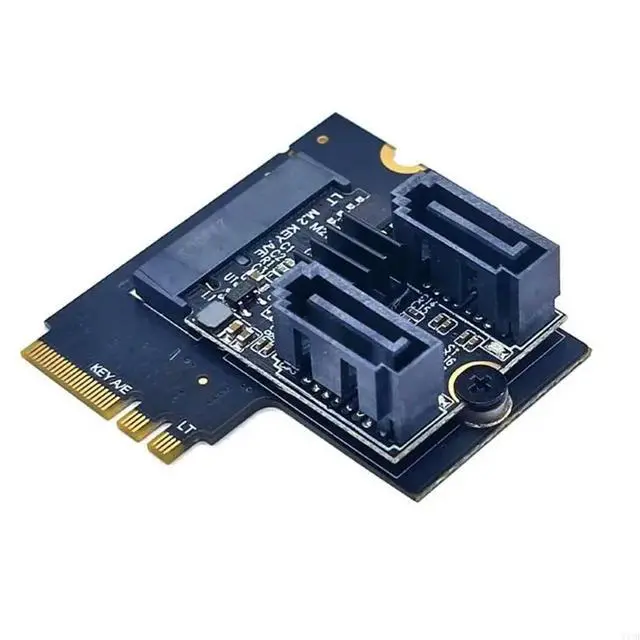 Alt view image 4 of 4 - to SATA3.0 Expansion Card KEY A + E WIFI M.2 to Hard Disk Adapter Card Without Driver Installation JMB582 Chip