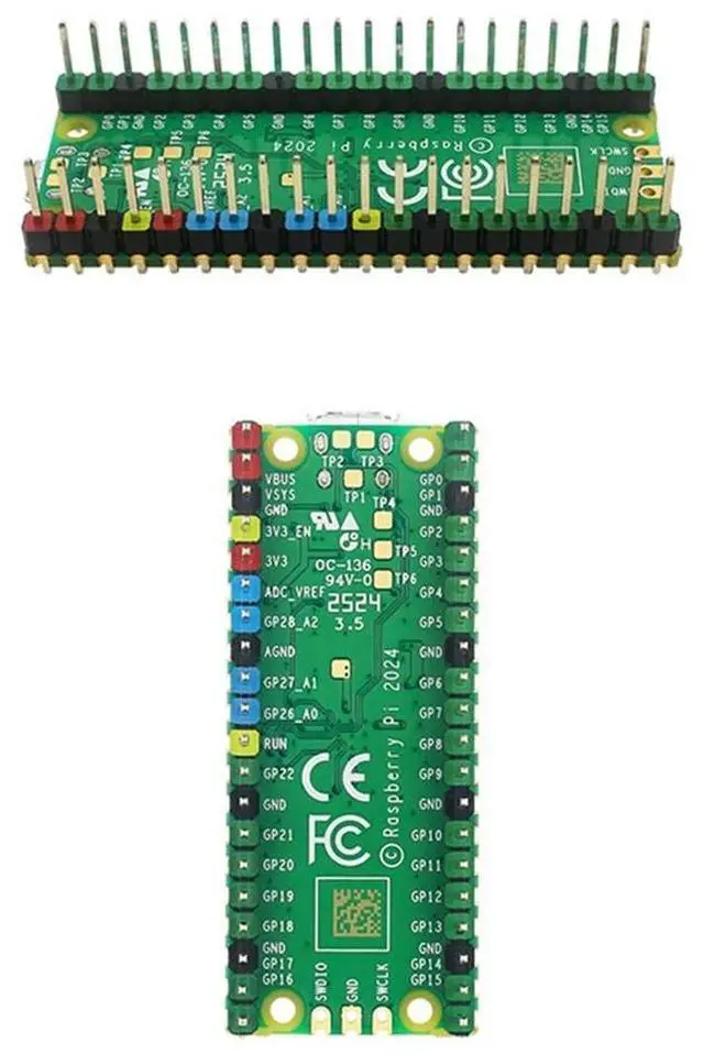 Alt view image 4 of 4 - 20 Pin GPIO Header Adapter 2.54Mm Pitch Double Row Color Pin Header For Pi PICO W Development Board
