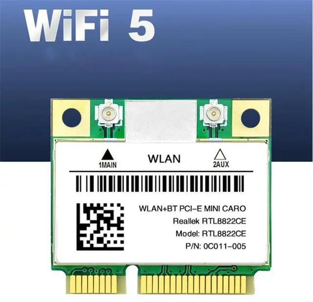 Alt view image 2 of 4 - RTL8822CE 1200Mbps 2.4G/5Ghz 802.11AC WiFi Card Network Mini PCIe Bluetooth 5.0 Support Laptop/PC 10/11