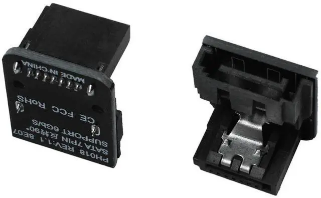 Alt view image 2 of 4 - Ageryu Sata 7Pin Female To 7Pin Male 90 Degree Angled Adapter Mainboard Motherboard For Desktops Ssd Hdd