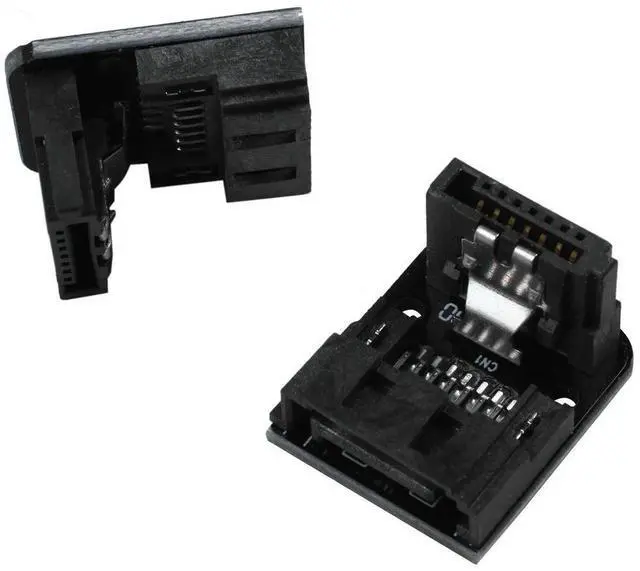 Alt view image 4 of 4 - Ageryu Sata 7Pin Female To 7Pin Male 90 Degree Angled Adapter Mainboard Motherboard For Desktops Ssd Hdd