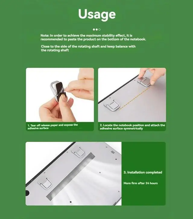 Alt view image 4 of 4 - 1 Pair Invisible Mini Legs For Laptop Aluminum Base Support Tools Laptop Stand Radiator For Keyboard Holder