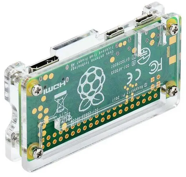 Alt view image 2 of 4 - Acrylic Case 4 In 1 Kit For Pi Zero W And Pi Zero With Heat Sink