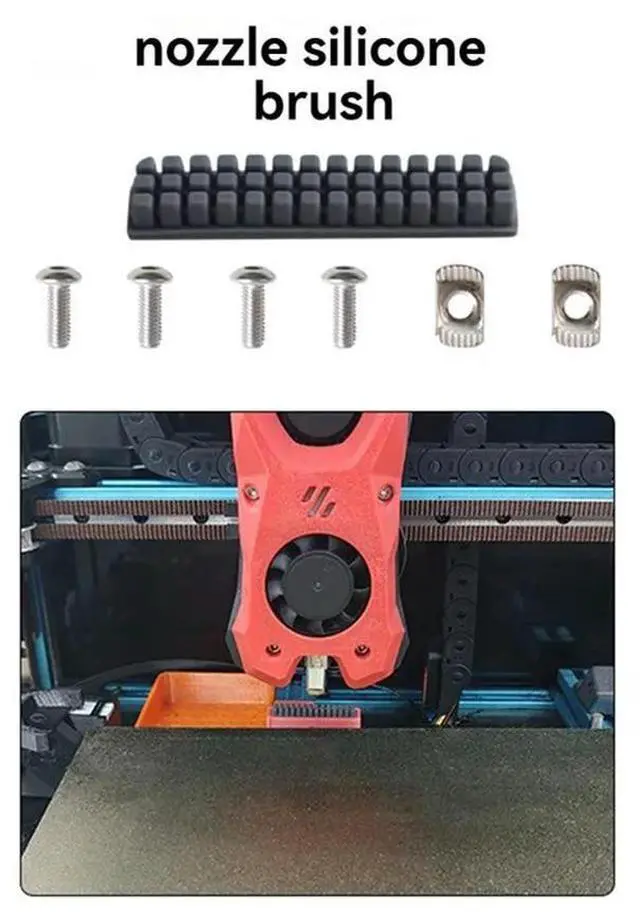 Alt view image 4 of 4 - Ageryu For VORON 2.4 Nozzle Silicone Brush 3D Printer Nozzle Cleaner Tool For 3D Printers