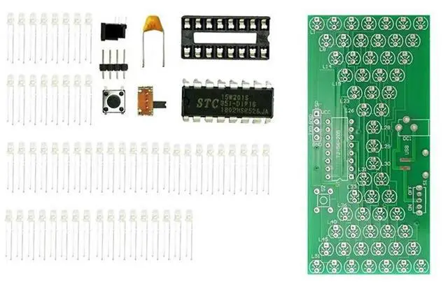 Alt view image 2 of 4 - Ageryu 5V Electronic Hourglass DIY Kit Funny Electric Production Kits With LED Lamp Double Layer PCB Board 84X40mm