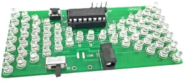 Alt view image 3 of 4 - Ageryu 5V Electronic Hourglass DIY Kit Funny Electric Production Kits With LED Lamp Double Layer PCB Board 84X40mm