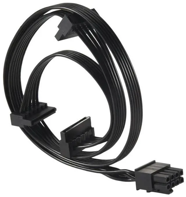 Alt view image 2 of 4 - 8 Pin 1 To 3 Port Driver Power Supply Cable For Cougar CMX1200 CMX1000 CMX800 CMX700 CMX550, 8Pin To 3 IDE Cable