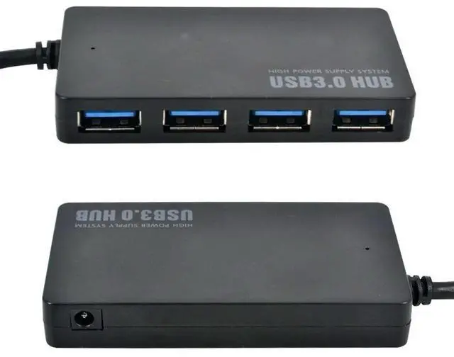 Alt view image 2 of 4 - 5Gbps High-Speed USB 3.0 Hub 4 Ports USB Splitter Adapter For PC Laptop Power Supply