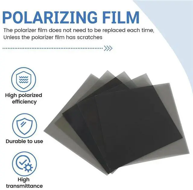 Alt view image 3 of 4 - Ageryu Linear Polarizer Film Polarizing Film For Polarization Photograph 10X10cm ,5PCS No Adhesive-N33R