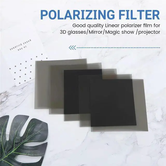 Alt view image 4 of 4 - Ageryu Linear Polarizer Film Polarizing Film For Polarization Photograph 10X10cm ,5PCS No Adhesive-N33R