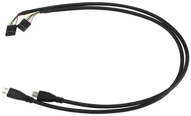 Alt view image 4 of 4 - Ageryu (2-Pack) 50CM 5 Pin Motherboard Female Header To Micro-USB Male Adapter Dupont Extender Cable (5Pin/Micro-USB)-N33R