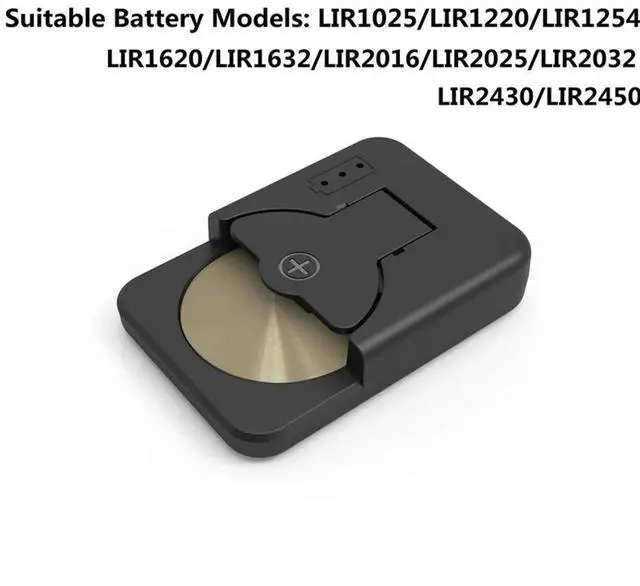 Alt view image 3 of 4 - USB C Coin Cells Button Charger For LIR1025/1220/1254/1620/1632/2016/2025/2032/2430/2450 Button Charger A-N33R