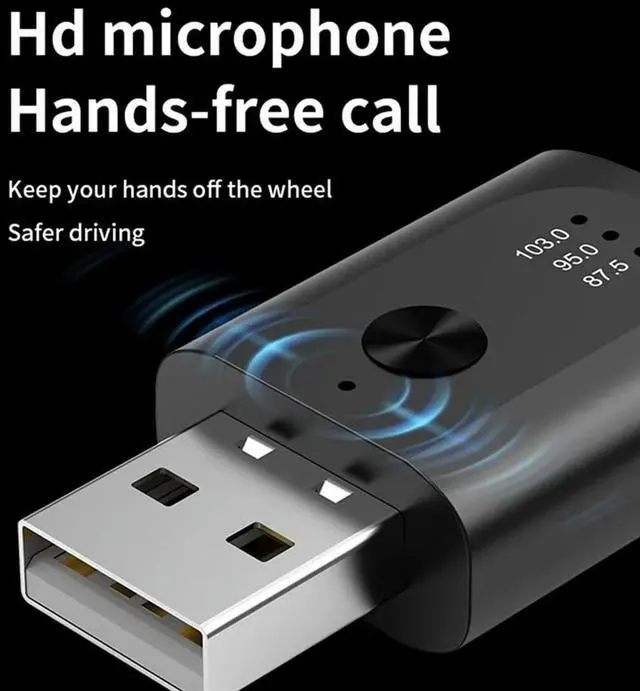 Alt view image 2 of 7 - Ageryu Workmanshipp-USB Bluetooth 5.3 Adapter Wireless Audio Receiver Bluetooth Transmitter With Mic Handsfree Call For Car W