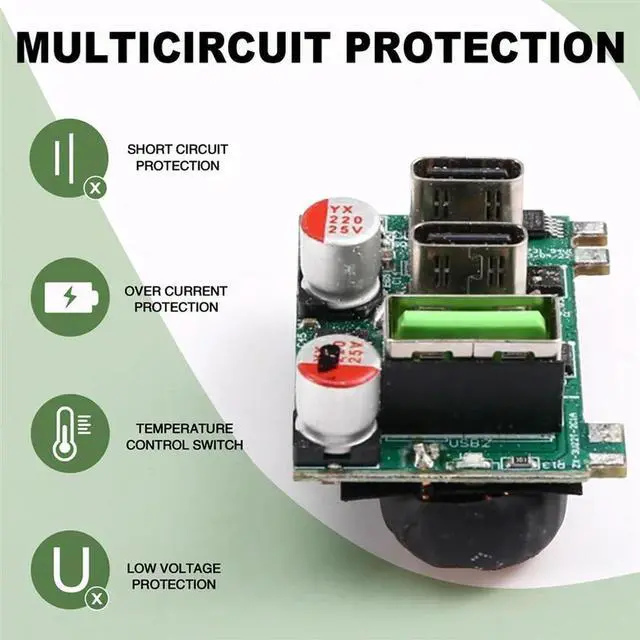 Alt view image 4 of 7 - Ageryu PD100W Gan Fast Charging Module 2XSW3516P Chip Gallium Nitride Module Supports Multiple Fast Charging Protocols