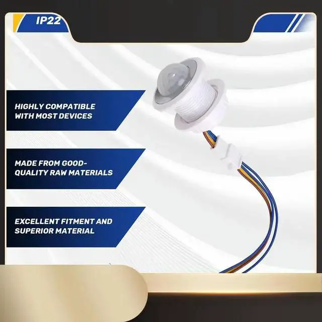 Main image of Ageryu Mini Motion Sensor Light Switch 110-220V PIR Sensor Smart Detection Time Delay Adjustable Infrared Induction Detector-N33R