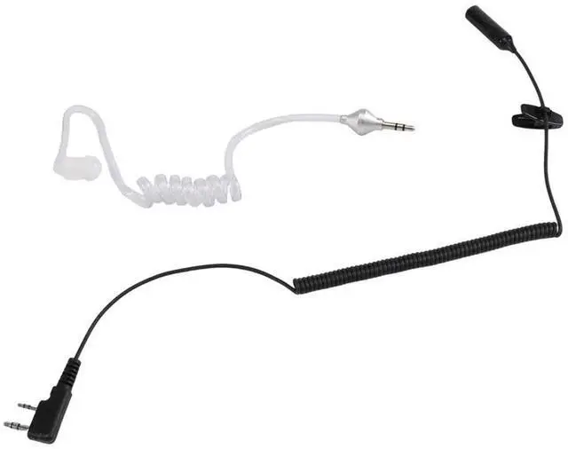 Alt view image 4 of 4 - Ageryu 2-Pin PTT Mic Headset To 3.5Mm Air Acoustic Tube Earpiece For Baofeng UV-5R 888S-N33R