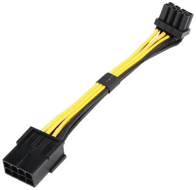 Alt view image 2 of 7 - Ageryu 8Pin Graphics Card Extention Power Cable Pcie 8Pin Female To 8Pin Male Elbow 90 Degree Cable Graphics Card Power Cable