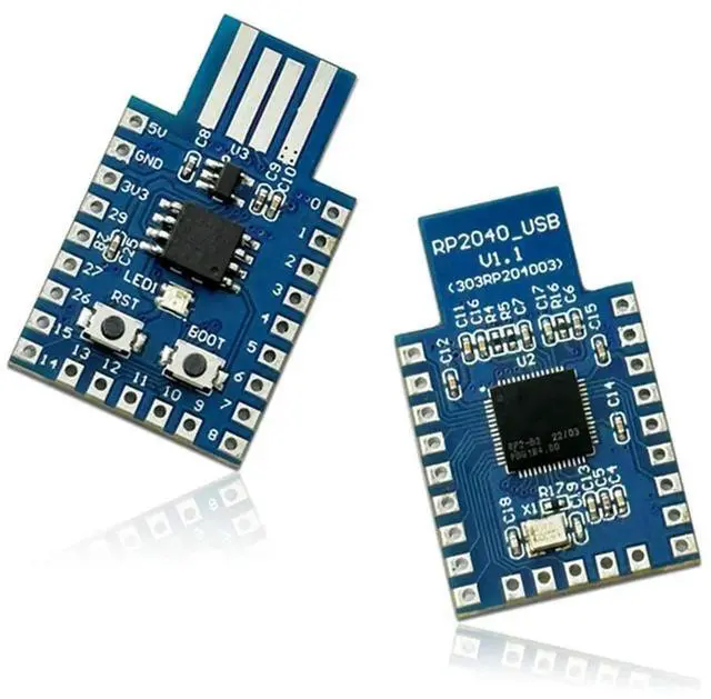 Alt view image 2 of 4 - For Flash Pi Microcontroller Development Board RP2040 USB Type-A Version 4MB Development Board Module Durabl