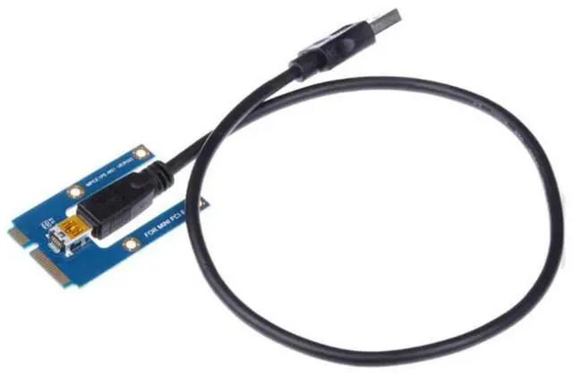 Alt view image 3 of 4 - USB 3.0 Mini PCI-E to PCIe PCI Express 1X to 16X Extender Riser Card Adapter Extension Cable for Bitcoin Miner MiningAA56