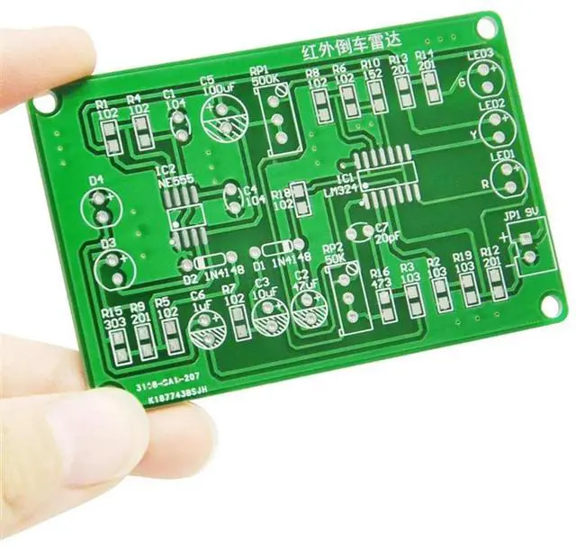 Alt view image 4 of 4 - Ageryu SMD Infrared Reversing Radar Practice Soldering Kit Welding Training Board For DIY EK1950-N33R