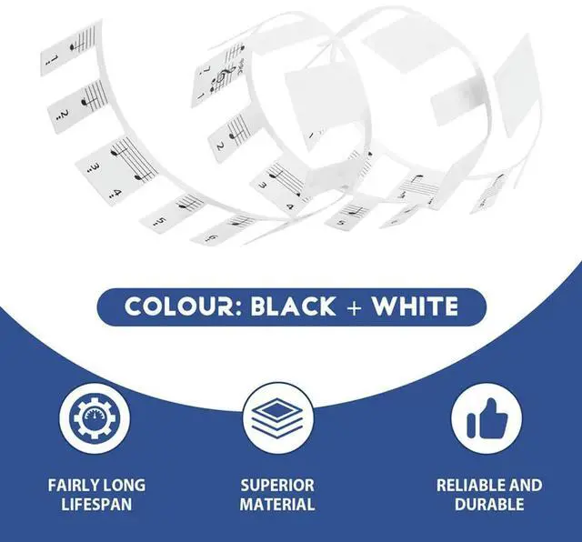 Alt view image 3 of 4 - Ageryu Removable Piano Keyboard Note Labels Electronic Piano Sound Sticker Staff Piano Key Stickers 61-Key Full Size-N33R