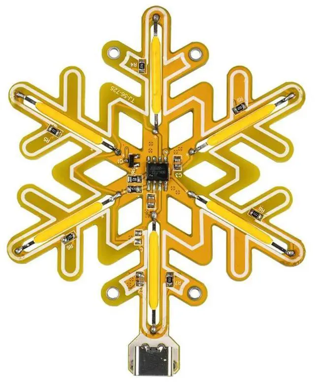 Alt view image 2 of 4 - Ageryu Snowflake Lamp Touch Stepless Dimming Touch Night Light DIY Kit For DIY Christmas Decoration Romantic Gift-N33R