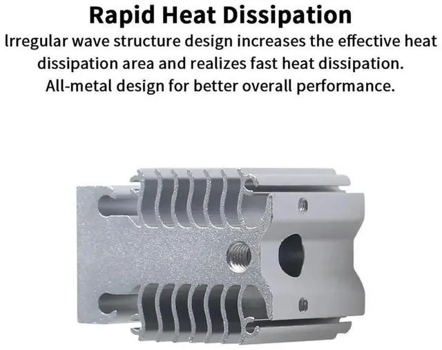 Alt view image 3 of 4 - Ageryu For Ender 3 V3 SE/KE Heat Sink All Metal Heatbreak