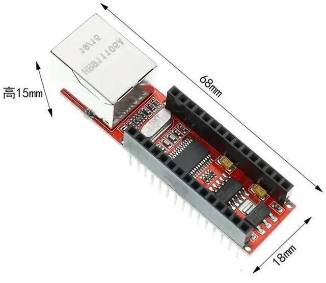 Alt view image 4 of 7 - Ageryu For Nano ENC28J60 Ethernet Shield V1.0 For Compatible Nano 3.0 RJ45 Network Module