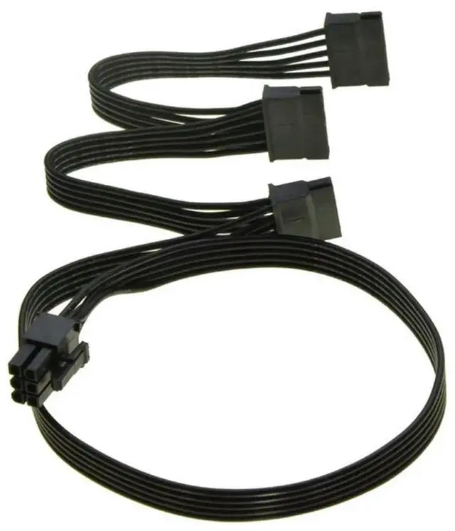 Alt view image 4 of 7 - Ageryu 6 PIN To 3X Sata Power Cable 6Pin To 3 SATA Cable Hard Drive Power Adapter Cable For Seasonic Modular Power Supply
