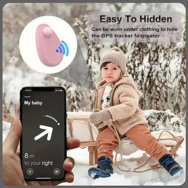 Alt view image 3 of 4 - Ageryu Kids Silicone Waterproof Holder For Airtag GPS Tracker Case With Safety Pin-N33R